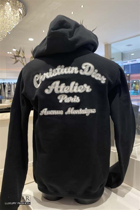 dior hoodie navy blue|christian dior atelier hoodie.